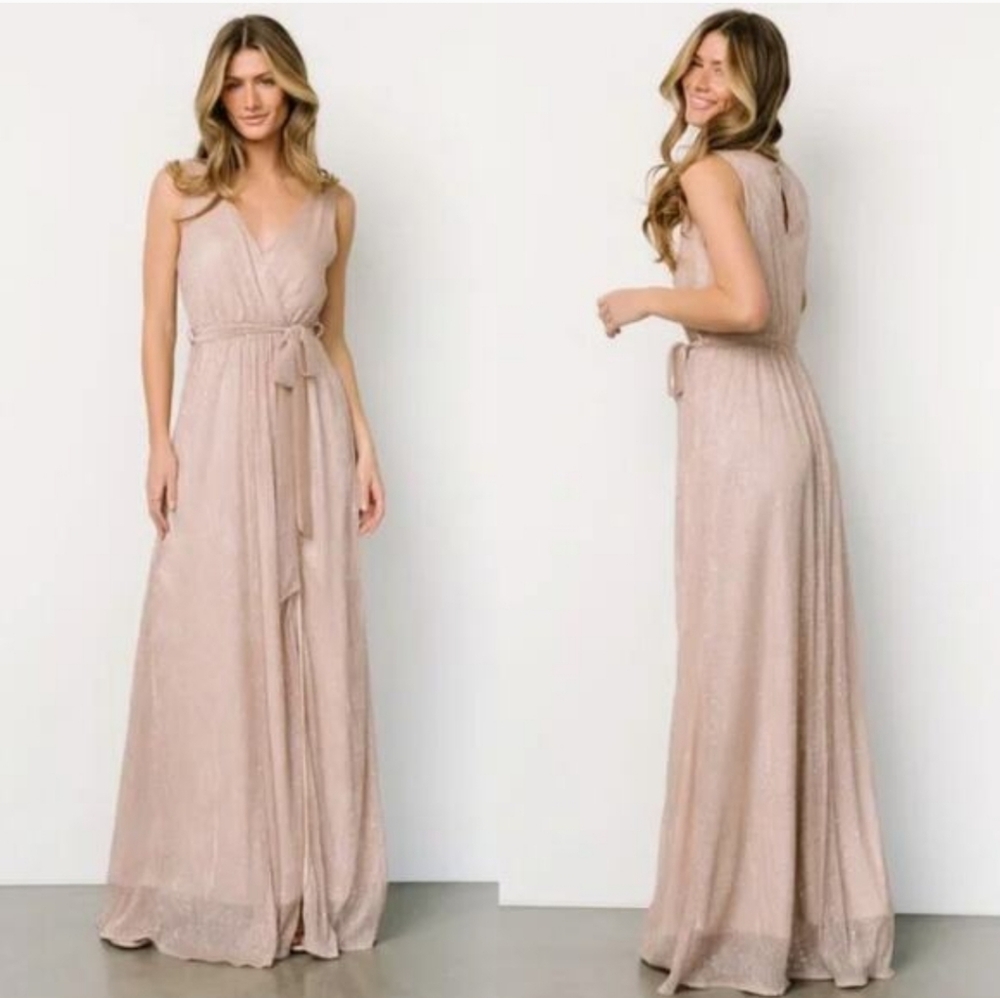 Baltic Born NWT Helen Sparkle Tank Gown- Champagne - Picture 2 of 7